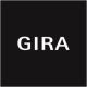 Logo GIRA Weiße Schrift GIRA auf schwarzem Quadrat.